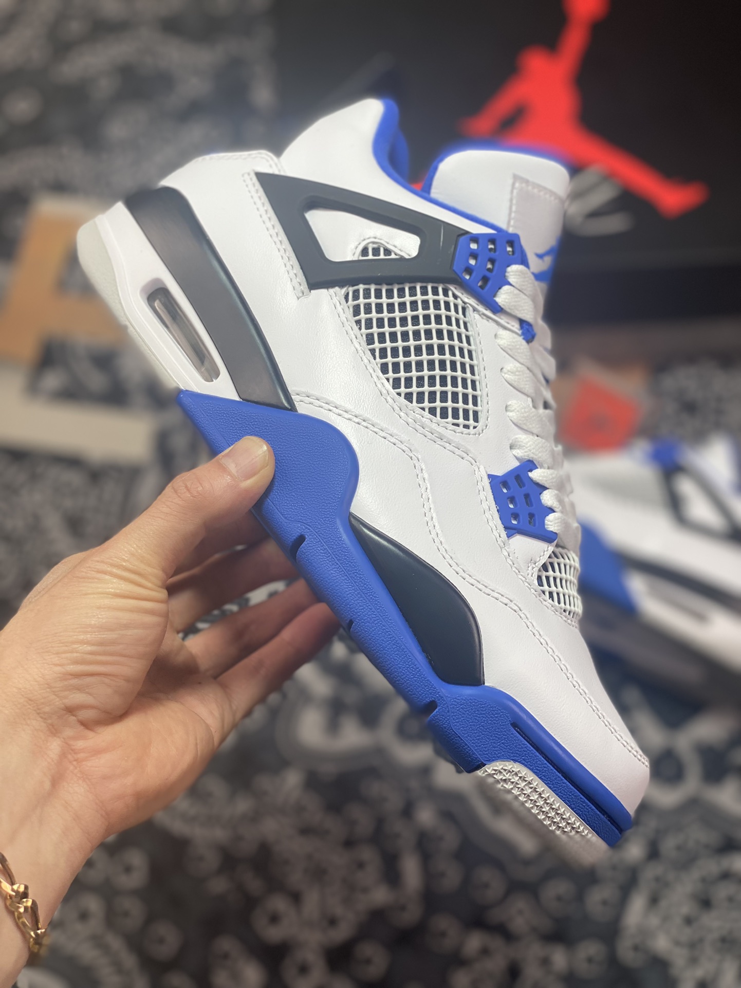 Air Jordan 4 ”Motorsports” 赛车蓝 纯原市场最高工艺复刻 308497-117