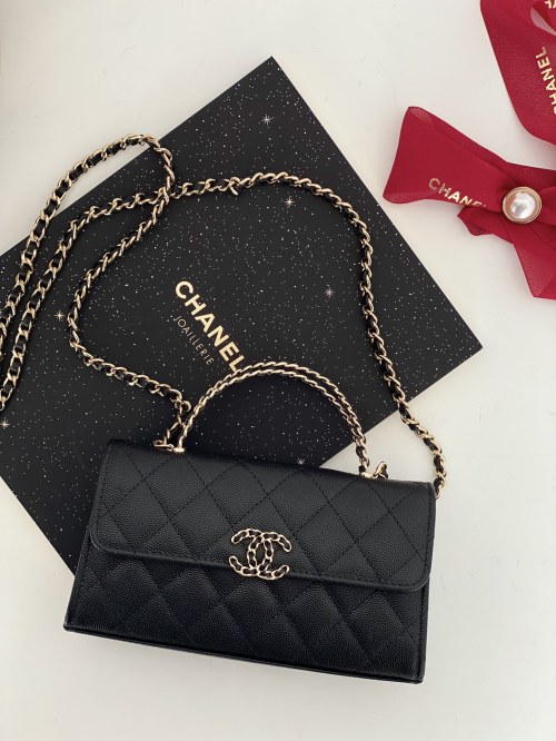 Chanel 23P Handle Kelly Bag, Lambskin with Gold-Tone Metal, Black 1 Chanel 23P Handle Kelly Bag, Lambskin with Gold-Tone Metal, Black