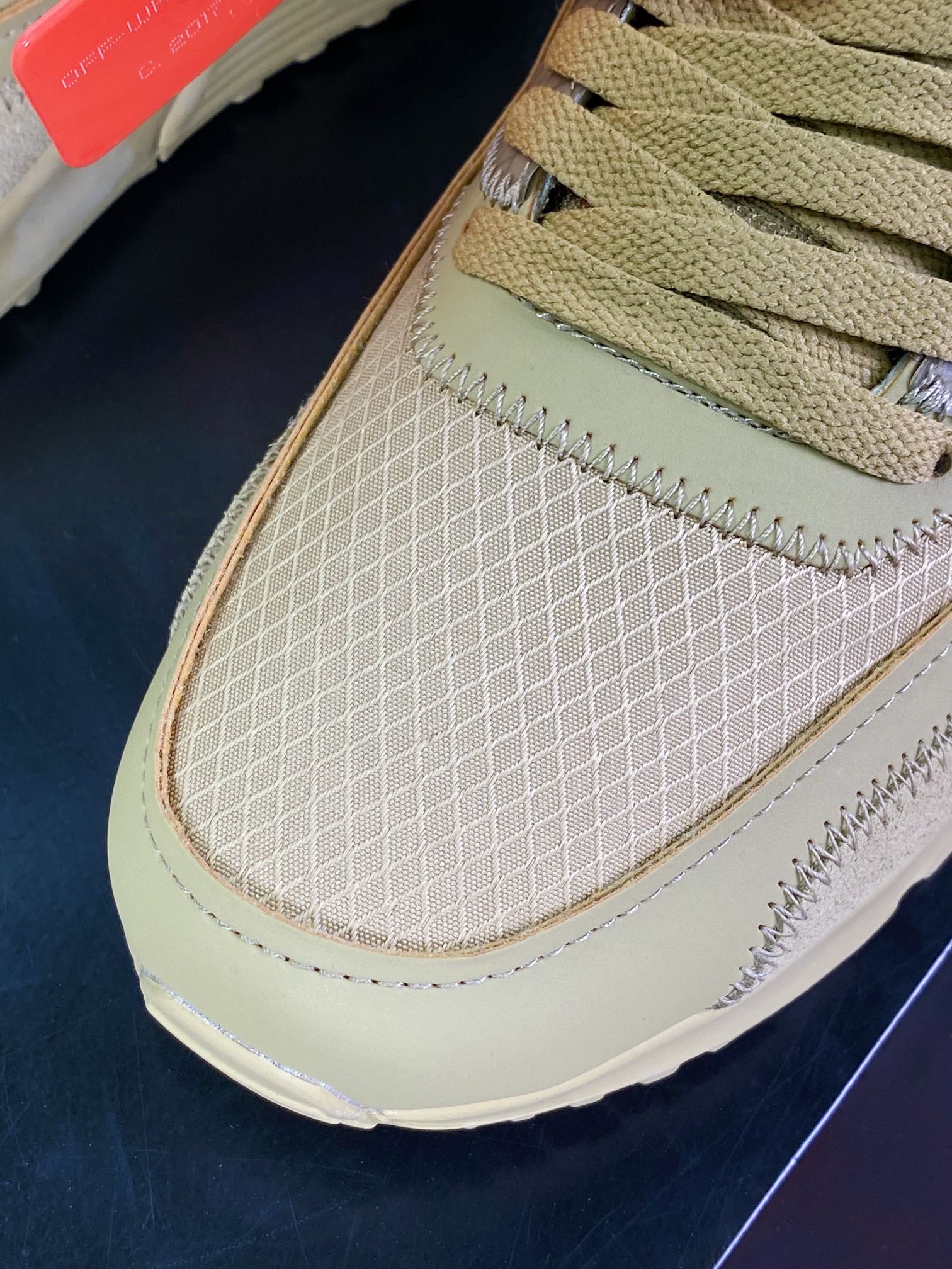 350 Off-White x 【Nike】 Air Max 90 ” Desert Ore” 慢跑鞋“OW沙漠矿石黄橘绿”AA7293-200