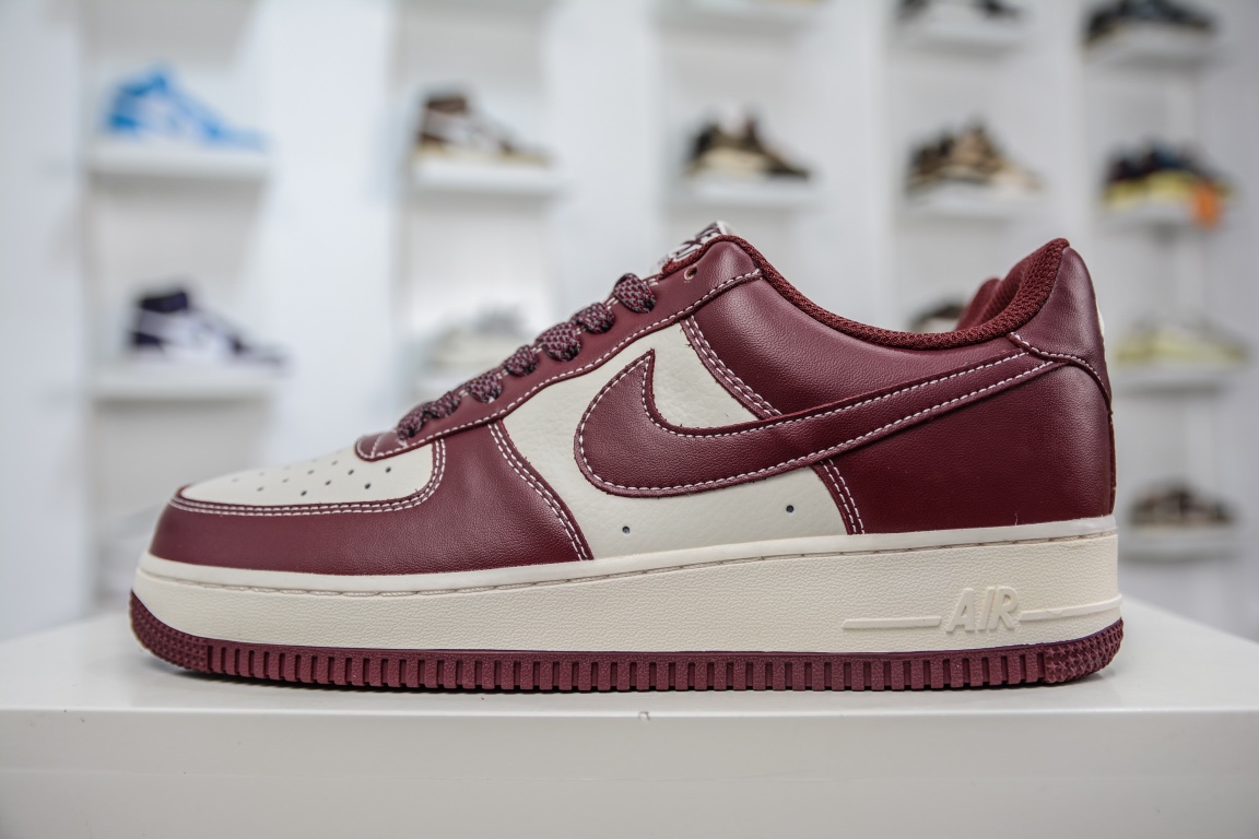 220 春季爆款 Nike Air Force 1 Low ’07 米酒红马克线 满天星配色 JH6969-281