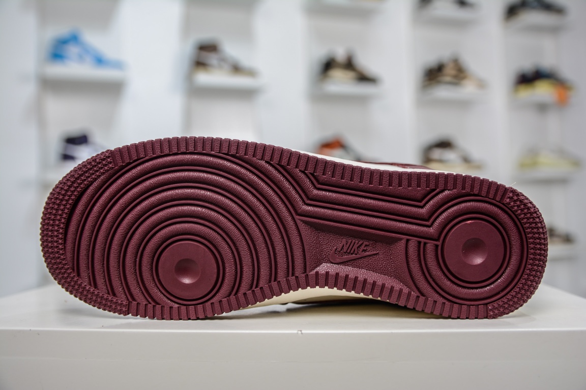220 春季爆款 Nike Air Force 1 Low ’07 米酒红马克线 满天星配色 JH6969-281