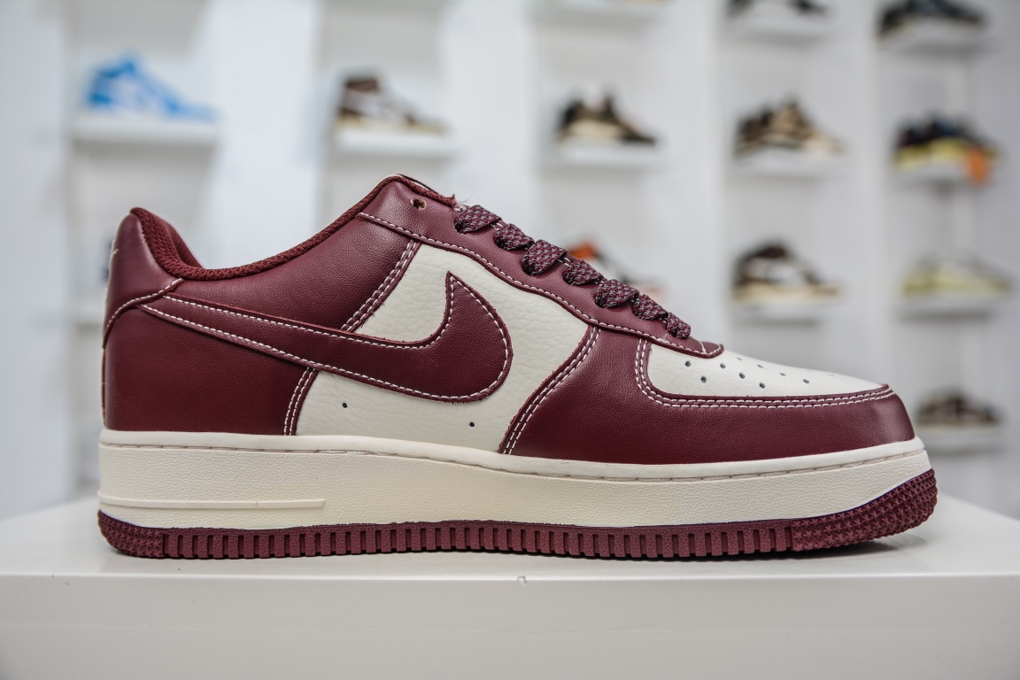 220 春季爆款 Nike Air Force 1 Low ’07 米酒红马克线 满天星配色 JH6969-281