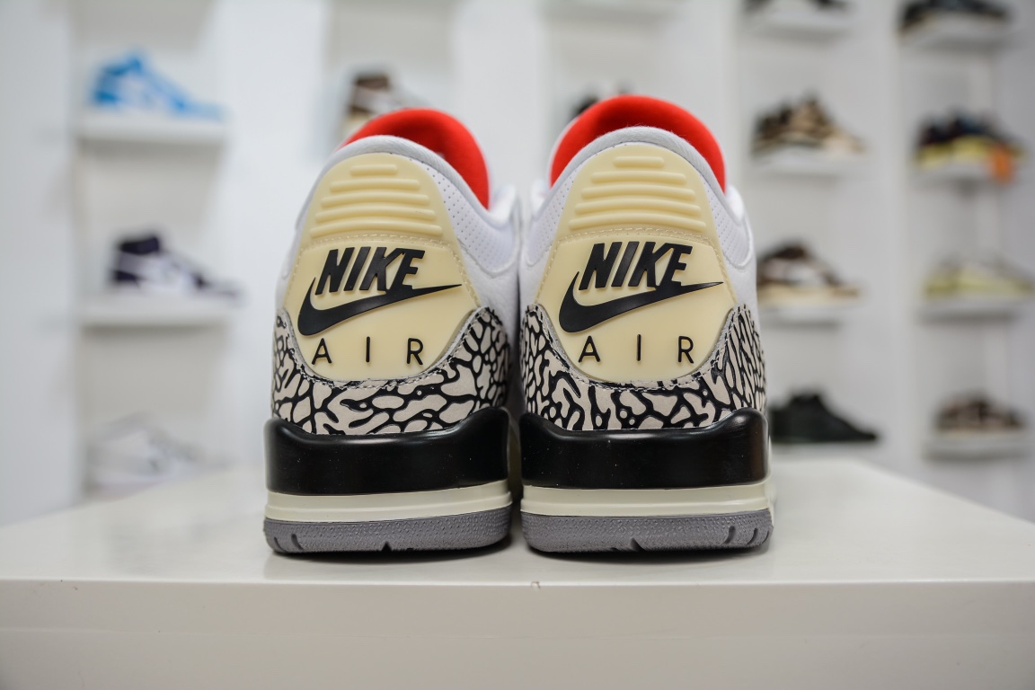 300 外贸版 Nike Air Jordan 3 Retro ”White Cement Reimagined” AJ3 白灰配色 DN3707-100