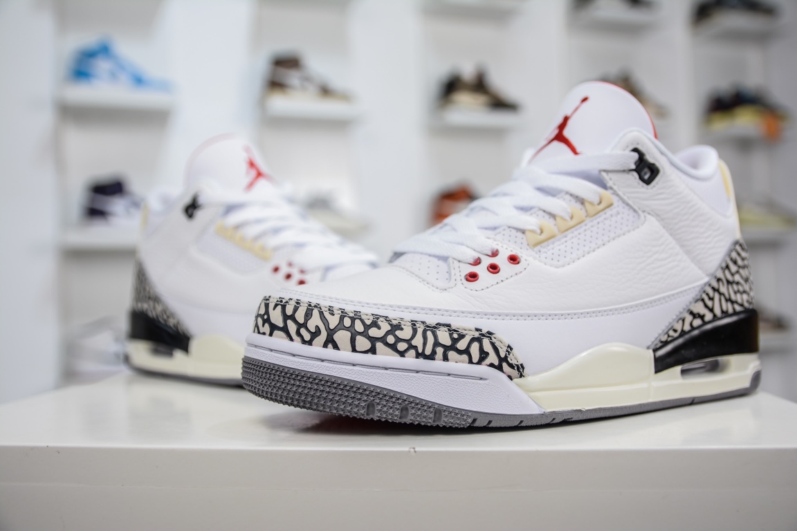300 外贸版 Nike Air Jordan 3 Retro ”White Cement Reimagined” AJ3 白灰配色 DN3707-100
