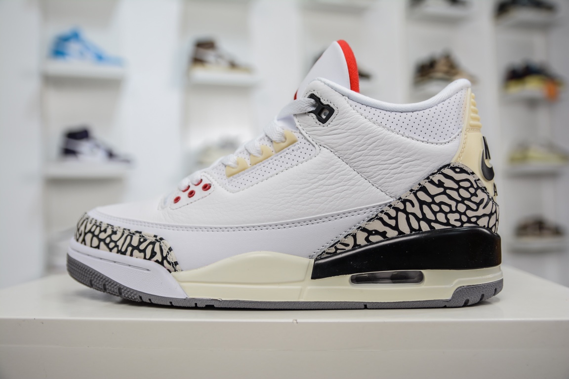 300 外贸版 Nike Air Jordan 3 Retro ”White Cement Reimagined” AJ3 白灰配色 DN3707-100