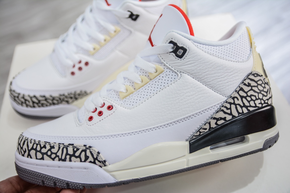 300 外贸版 Nike Air Jordan 3 Retro ”White Cement Reimagined” AJ3 白灰配色 DN3707-100