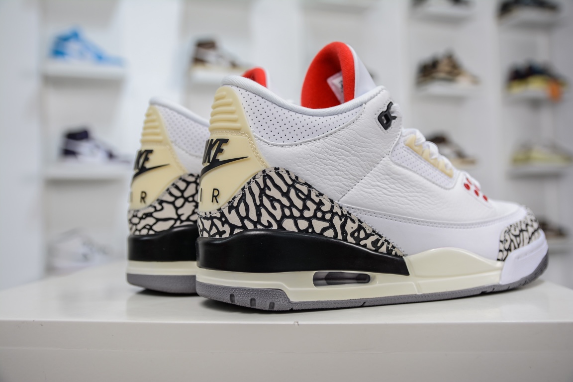 300 外贸版 Nike Air Jordan 3 Retro ”White Cement Reimagined” AJ3 白灰配色 DN3707-100