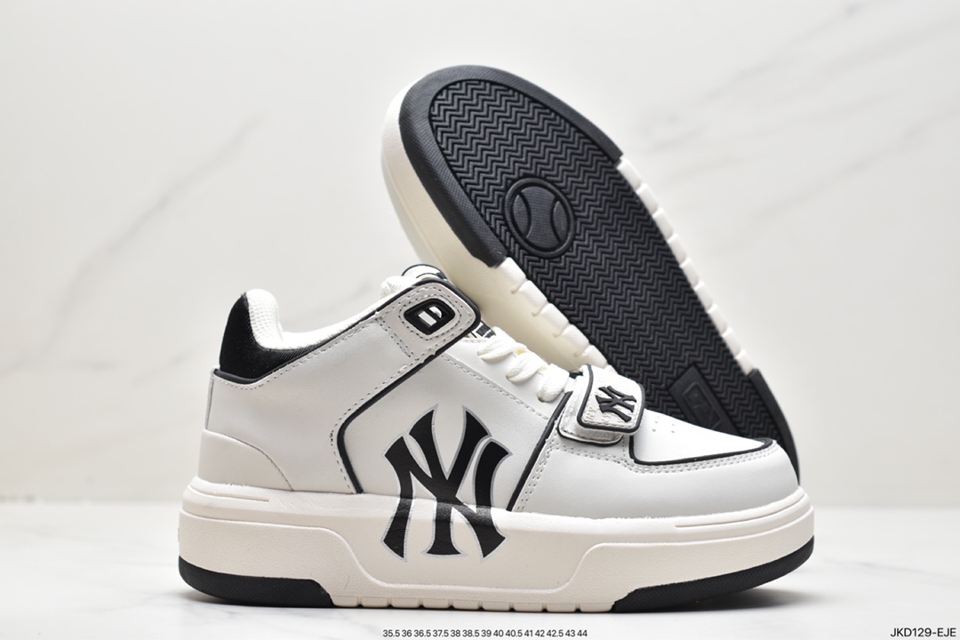 MLB Chunky Liner Senior Shoes Series NY Print New York Yankees Increased Thick Sole Versatile Casual Shoes 3ASXLMB3N (GP002C)