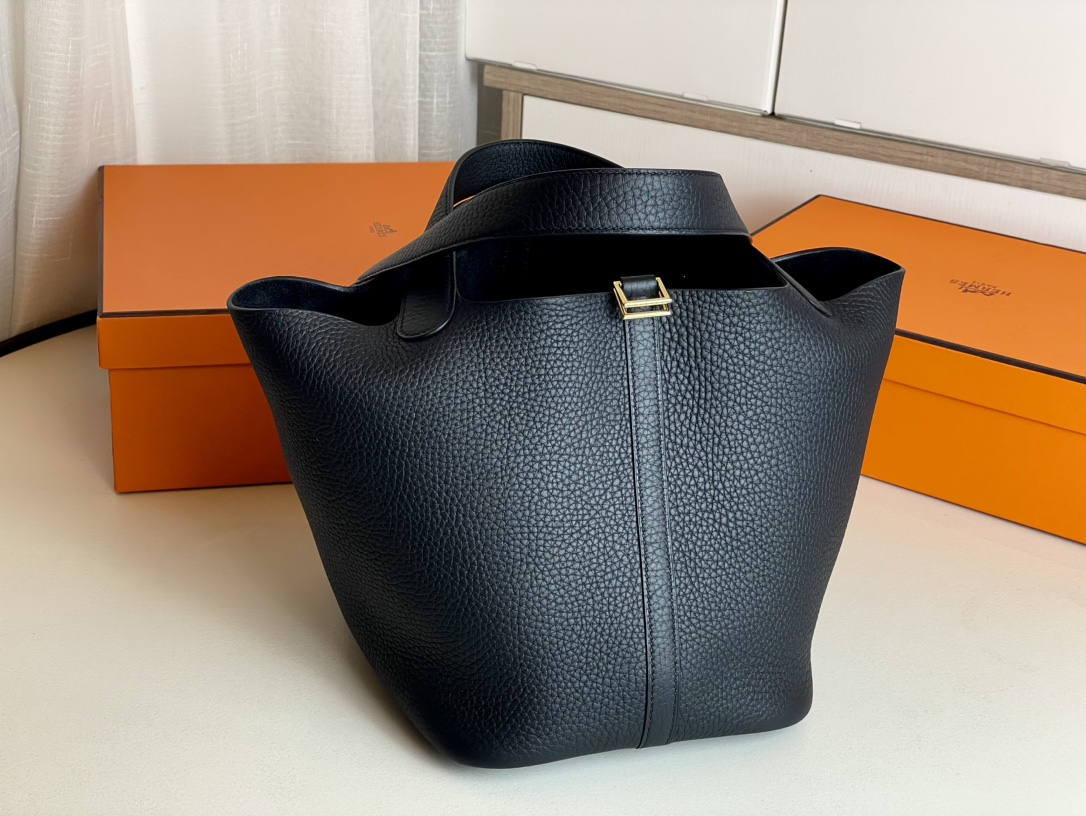 Hermes Bags Handbags Black Gold Hardware