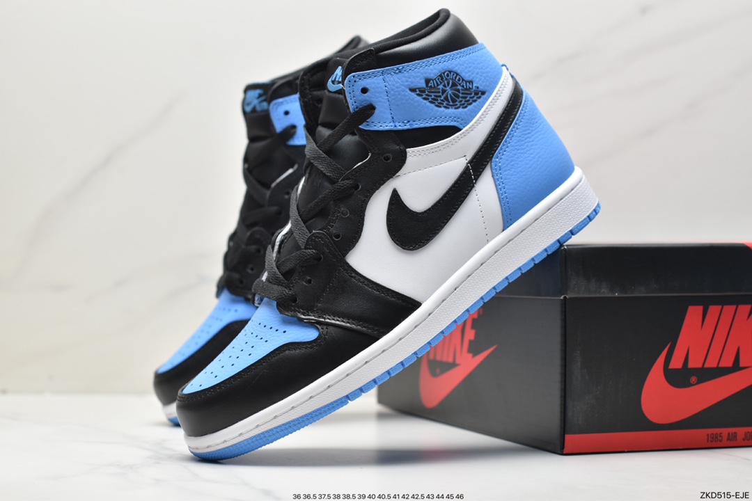 Air Jordan 1 High OG ”True Blue” AJ1 乔1黑蓝脚趾配色 高帮篮球鞋 DZ5485-400