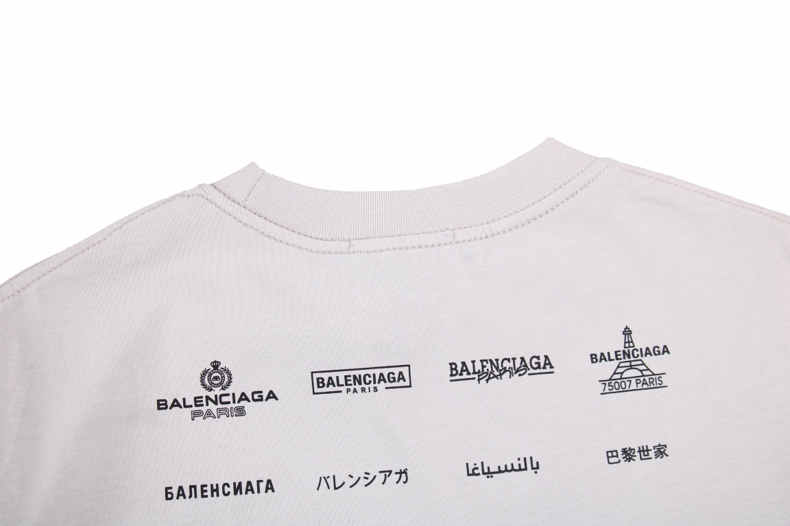 170 Balenciaga巴黎 2023 满logo标志T恤