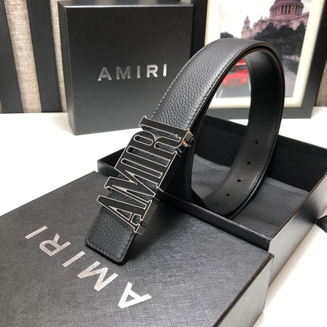 AMIRI最新网红爆款双面牛皮皮带配