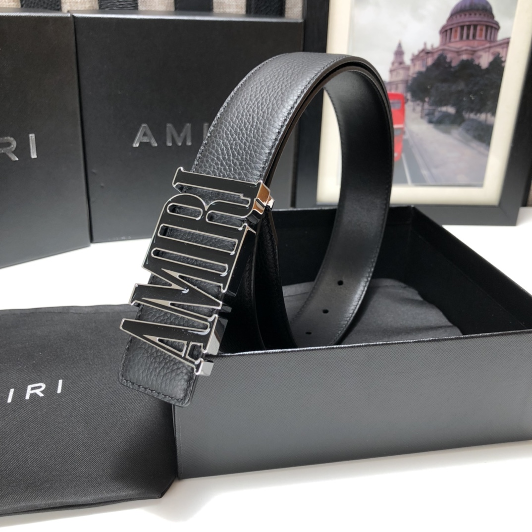 AMIRI最新网红爆款双面牛皮皮带配