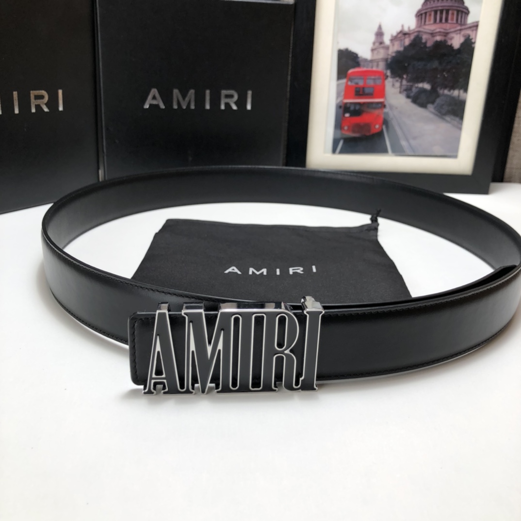 AMIRI最新网红爆款双面牛皮皮带配