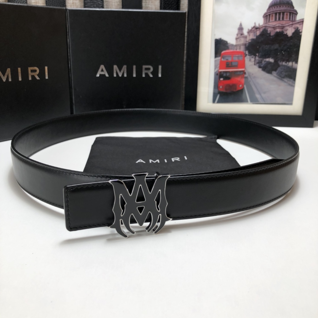 AMIRI最新网红爆款双面牛皮皮带配