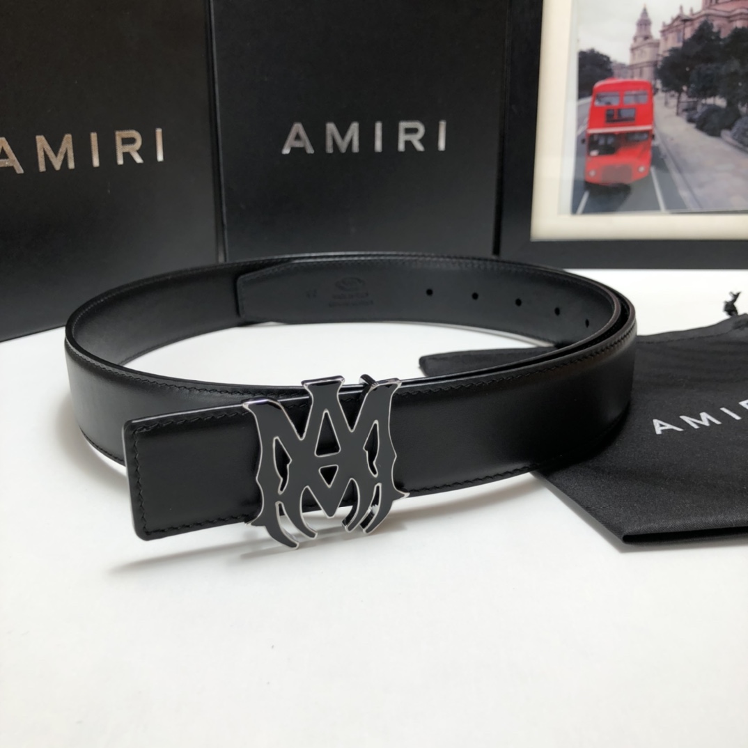 AMIRI最新网红爆款双面牛皮皮带配