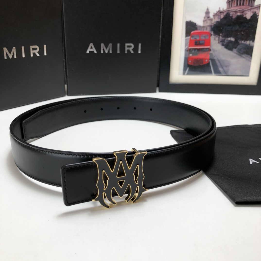 AMIRI最新网红爆款双面牛皮皮带配