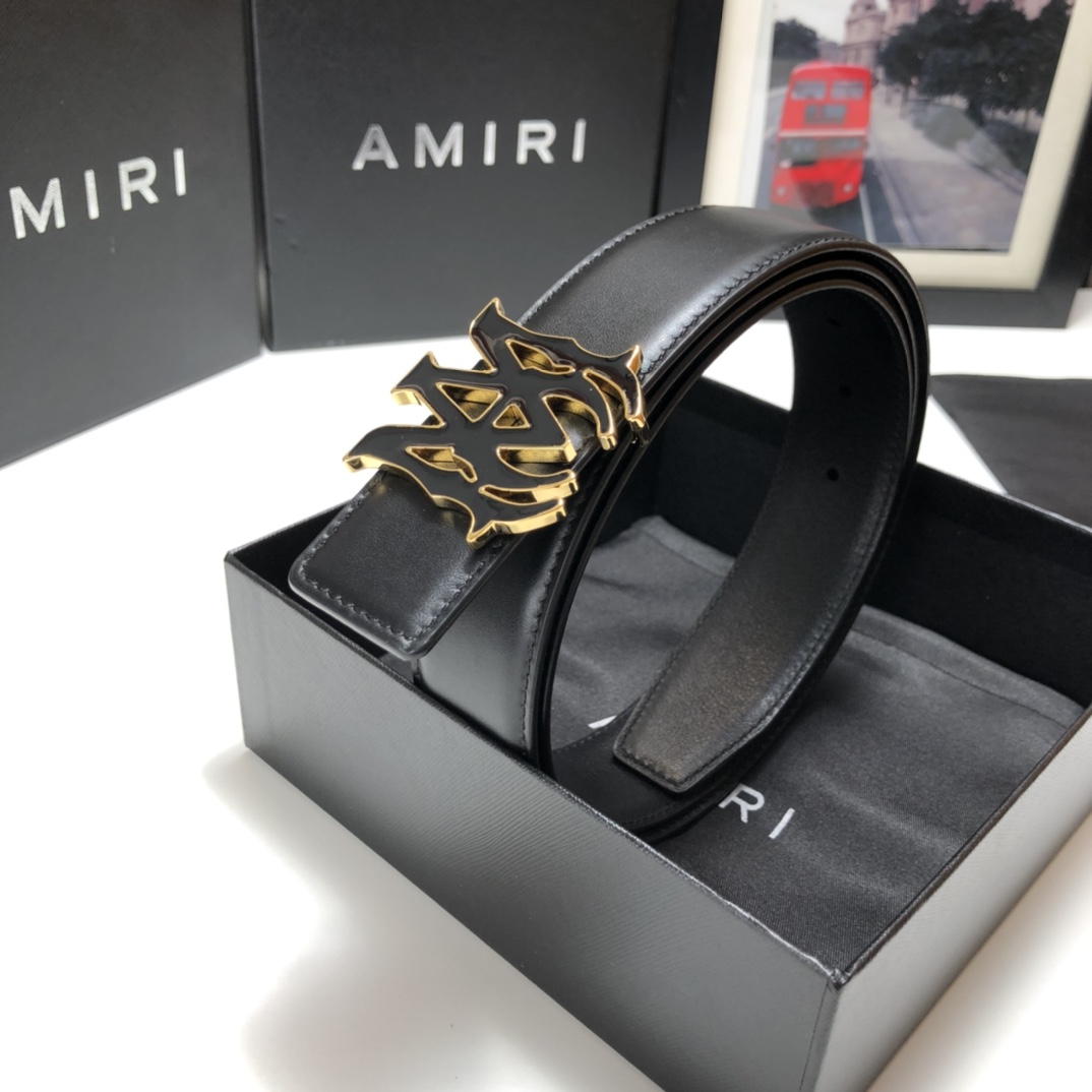AMIRI最新网红爆款双面牛皮皮带配