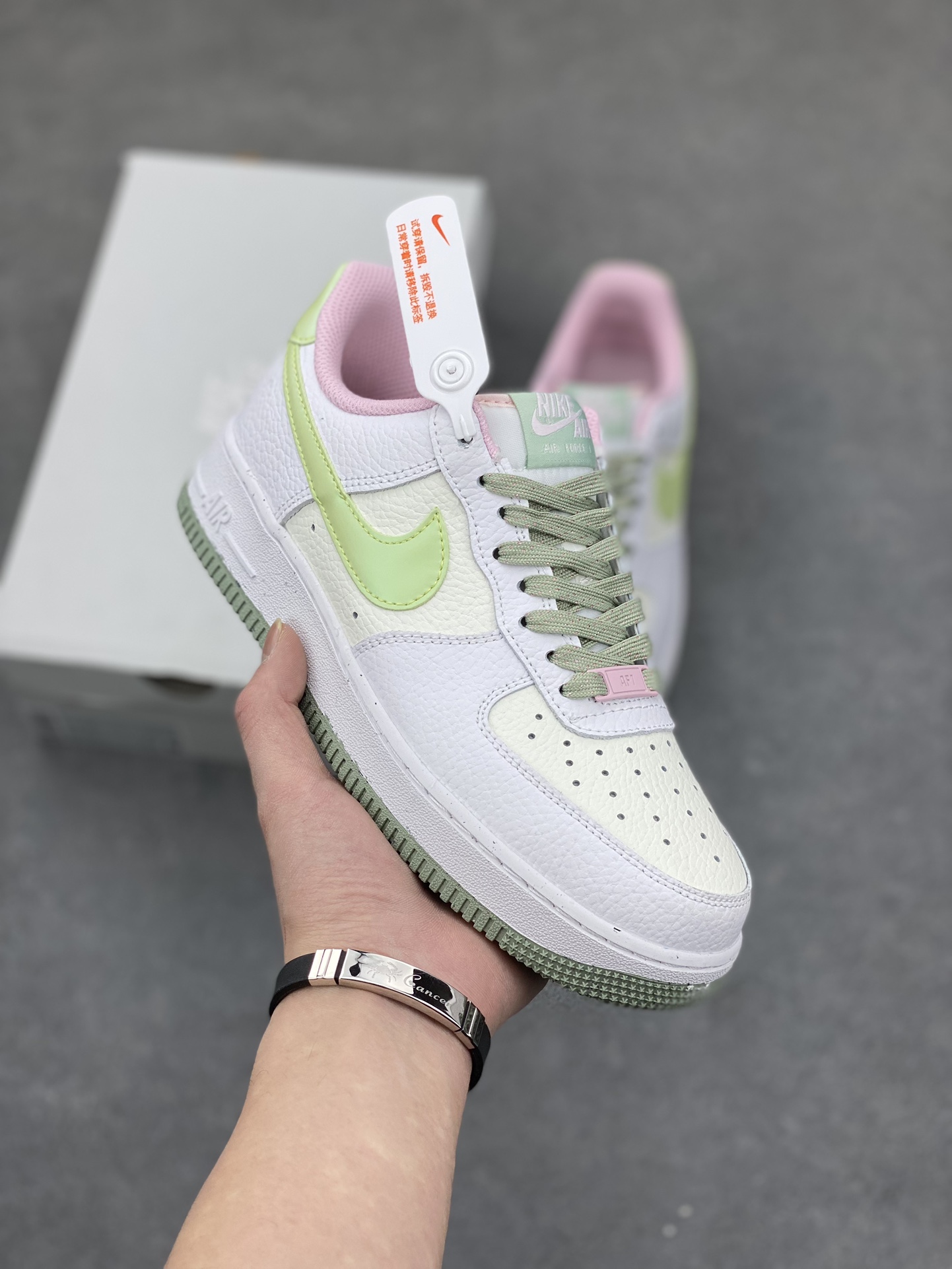 Nike Air Force 1 Low White Yellow Green Pink Women's Casual Shoes 2 i1678667873 4517 0