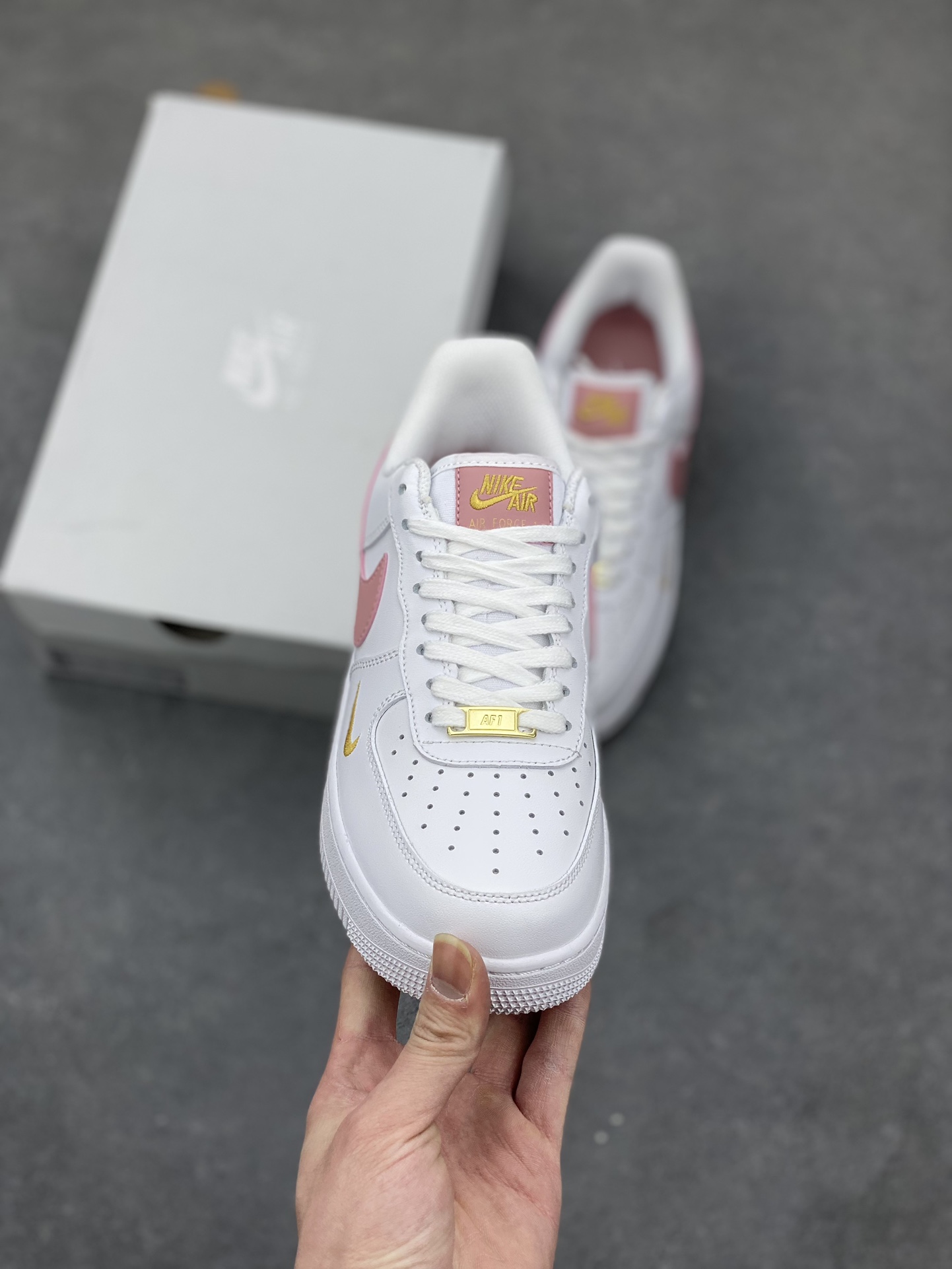Nike Air Force 1 '07 Low White Pink Gold Women's Shoe - Size 36 to 45 3 i1678668115 8331 1