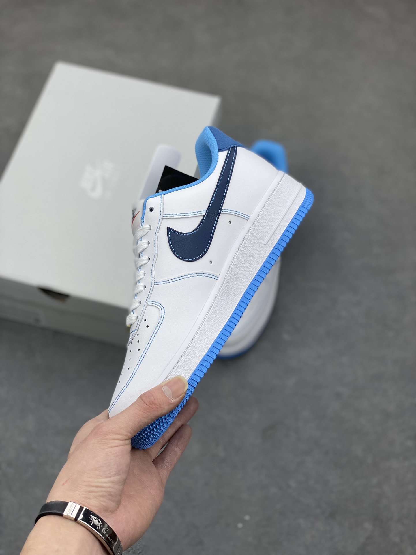 Nike Air Force 1 '07 Low White/Blue Sneakers - Size 36-45 4 i1678668327 3412 2