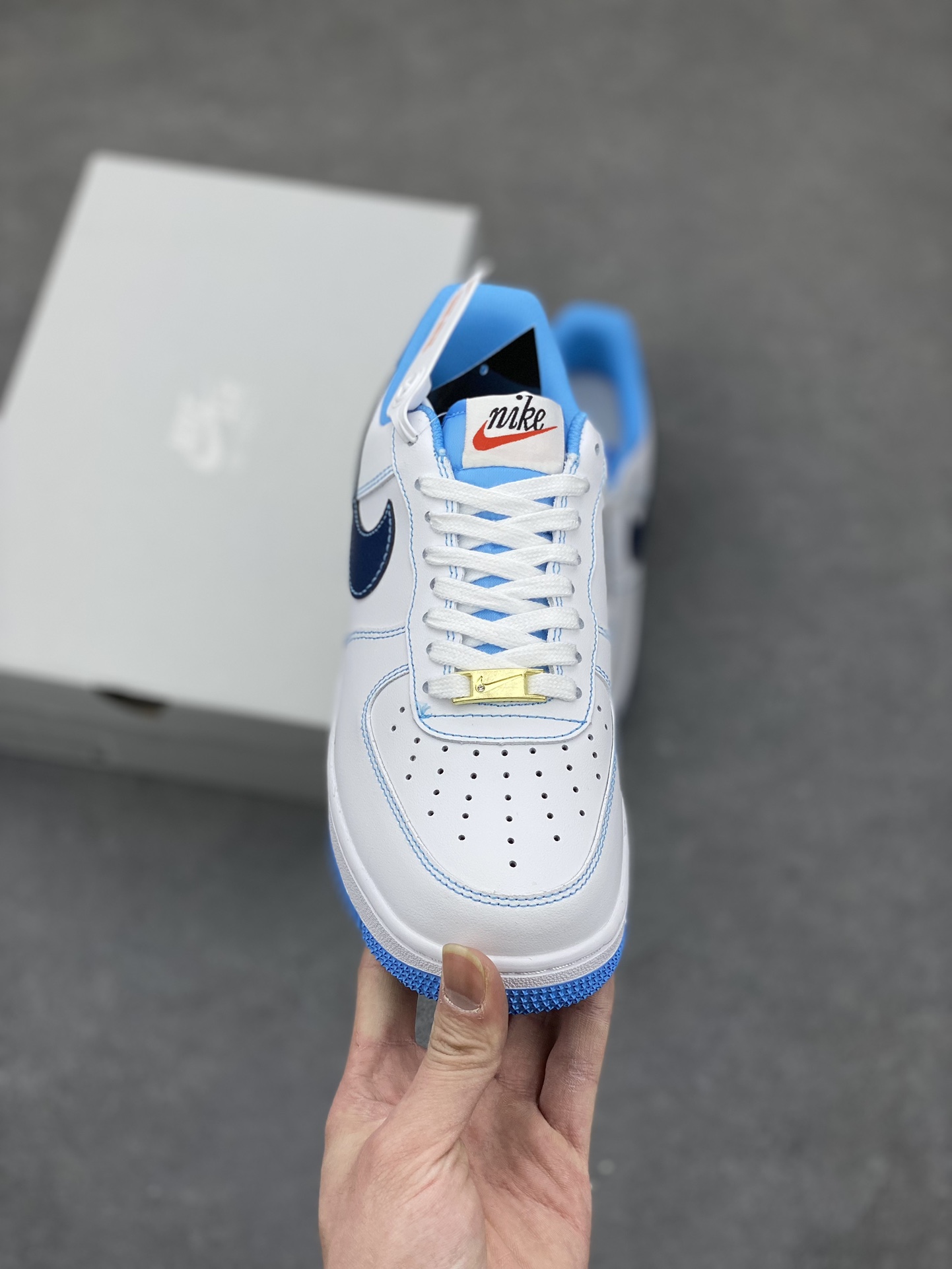 Nike Air Force 1 '07 Low White/Blue Sneakers - Size 36-45 3 i1678668327 5300 1