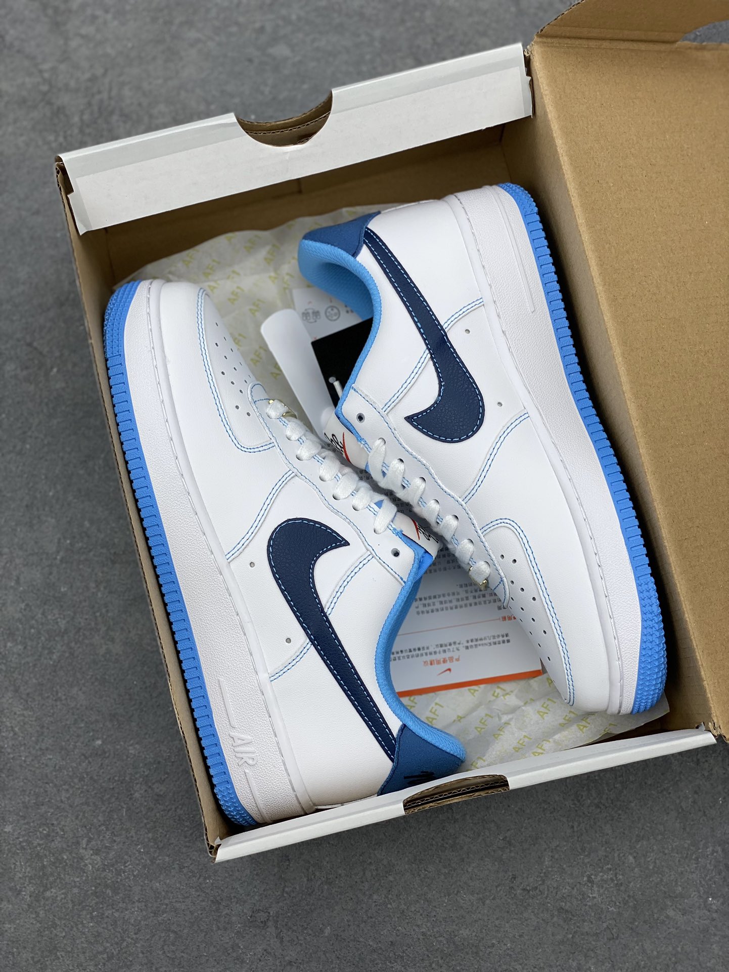 Nike Air Force 1 '07 Low White/Blue Sneakers - Size 36-45 10 i1678668327 6819 8
