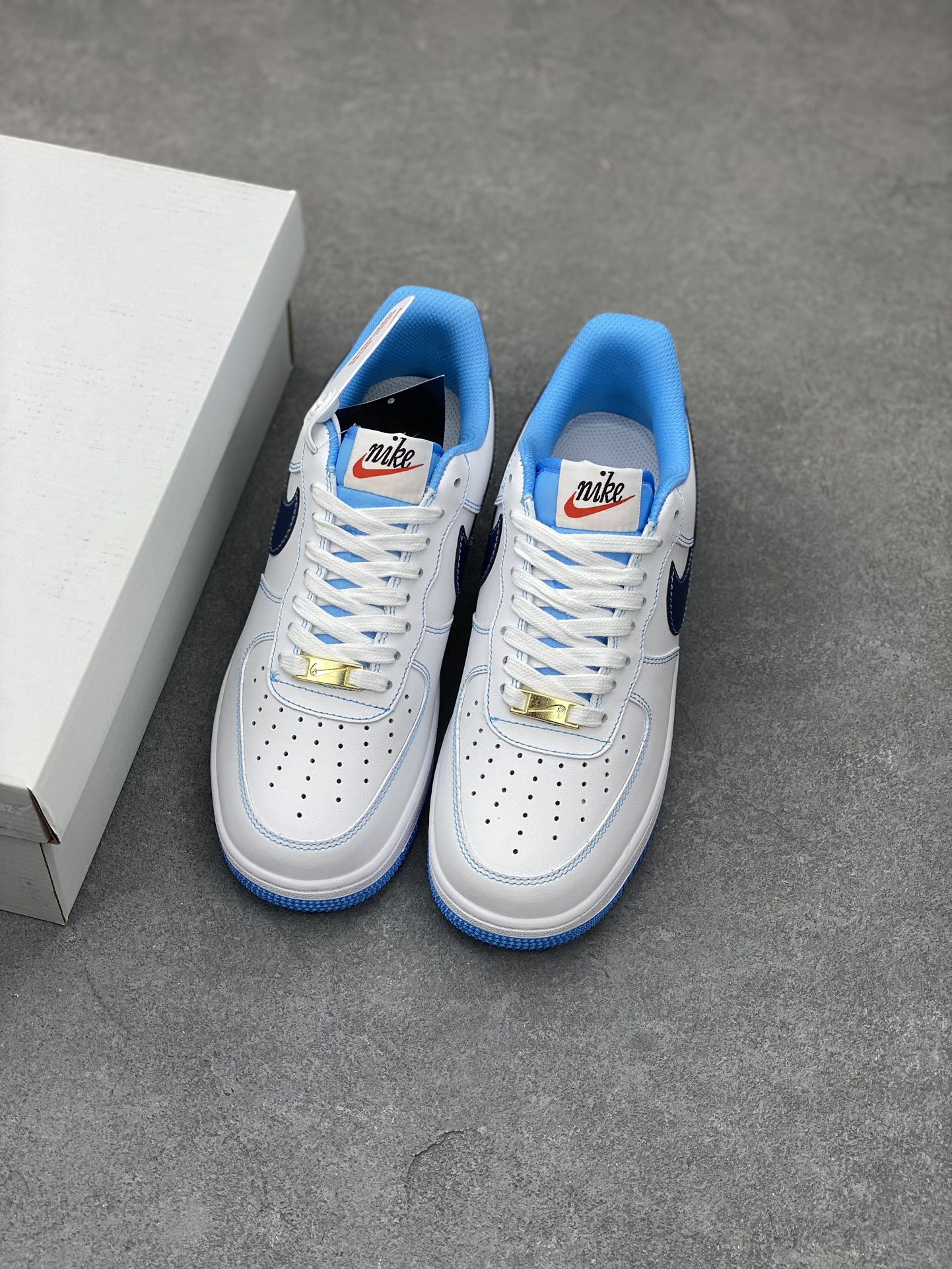 Nike Air Force 1 '07 Low White/Blue Sneakers - Size 36-45 9 i1678668327 7009 7