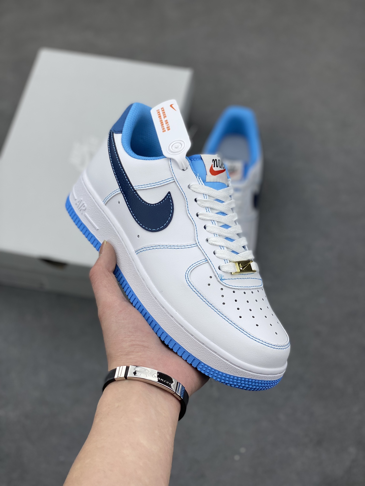 Nike Air Force 1 '07 Low White/Blue Sneakers - Size 36-45 2 i1678668327 996 0