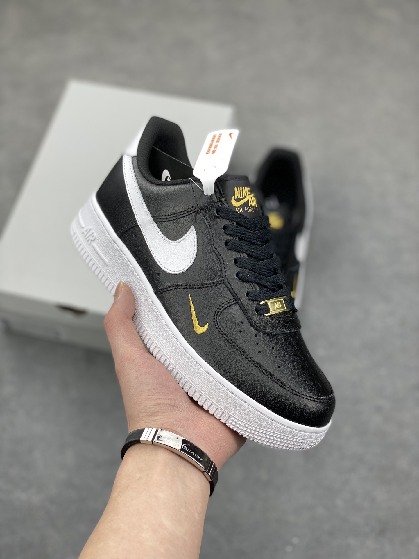 Nike Air Force 1 Low Black White Gold Casual Sneakers CZ0270-001 2 i1678668486 5624 0