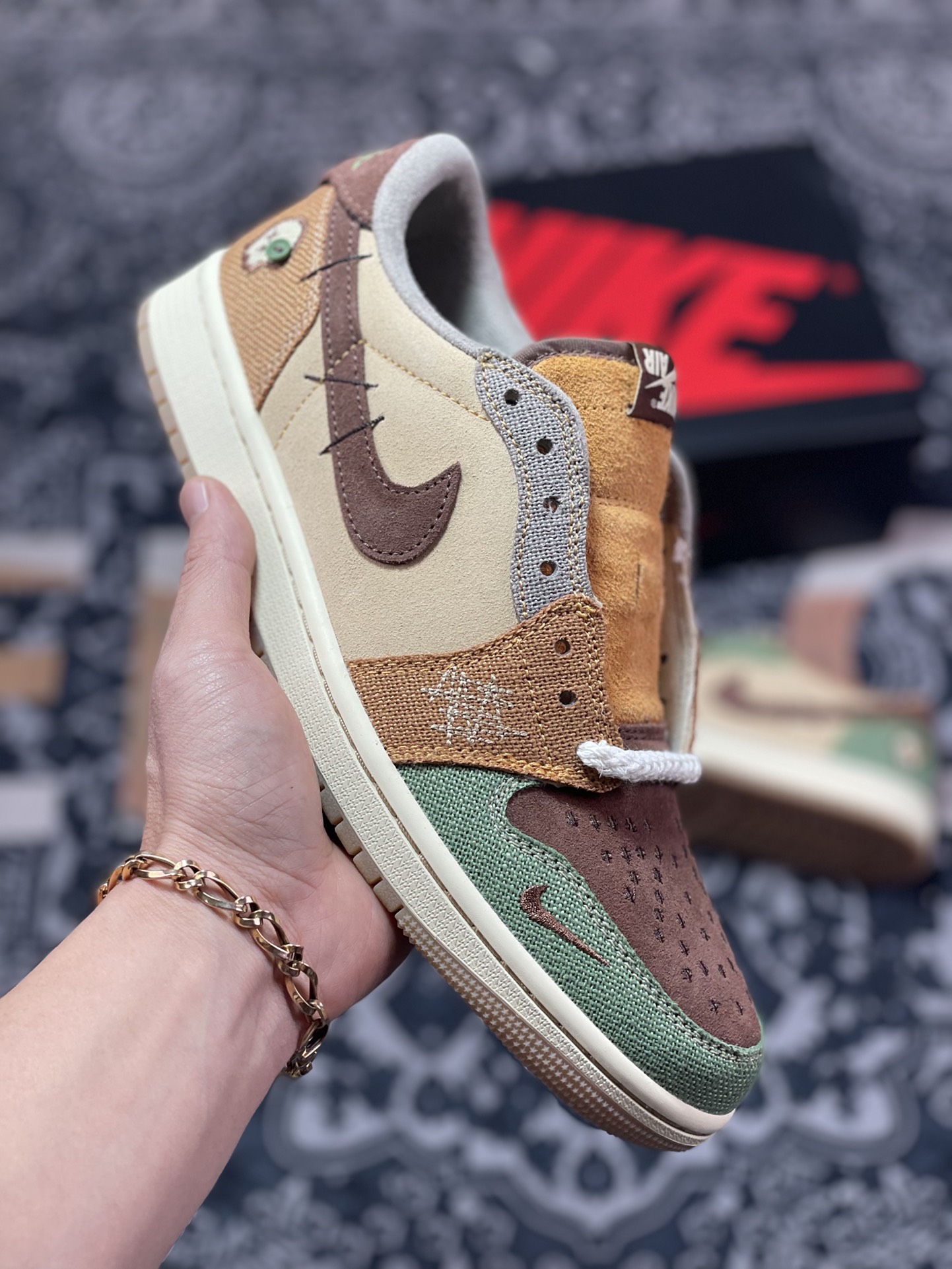 260 Zion Williamson x Air Jordan 1 Low 联名巫毒棕色  DZ7292-200