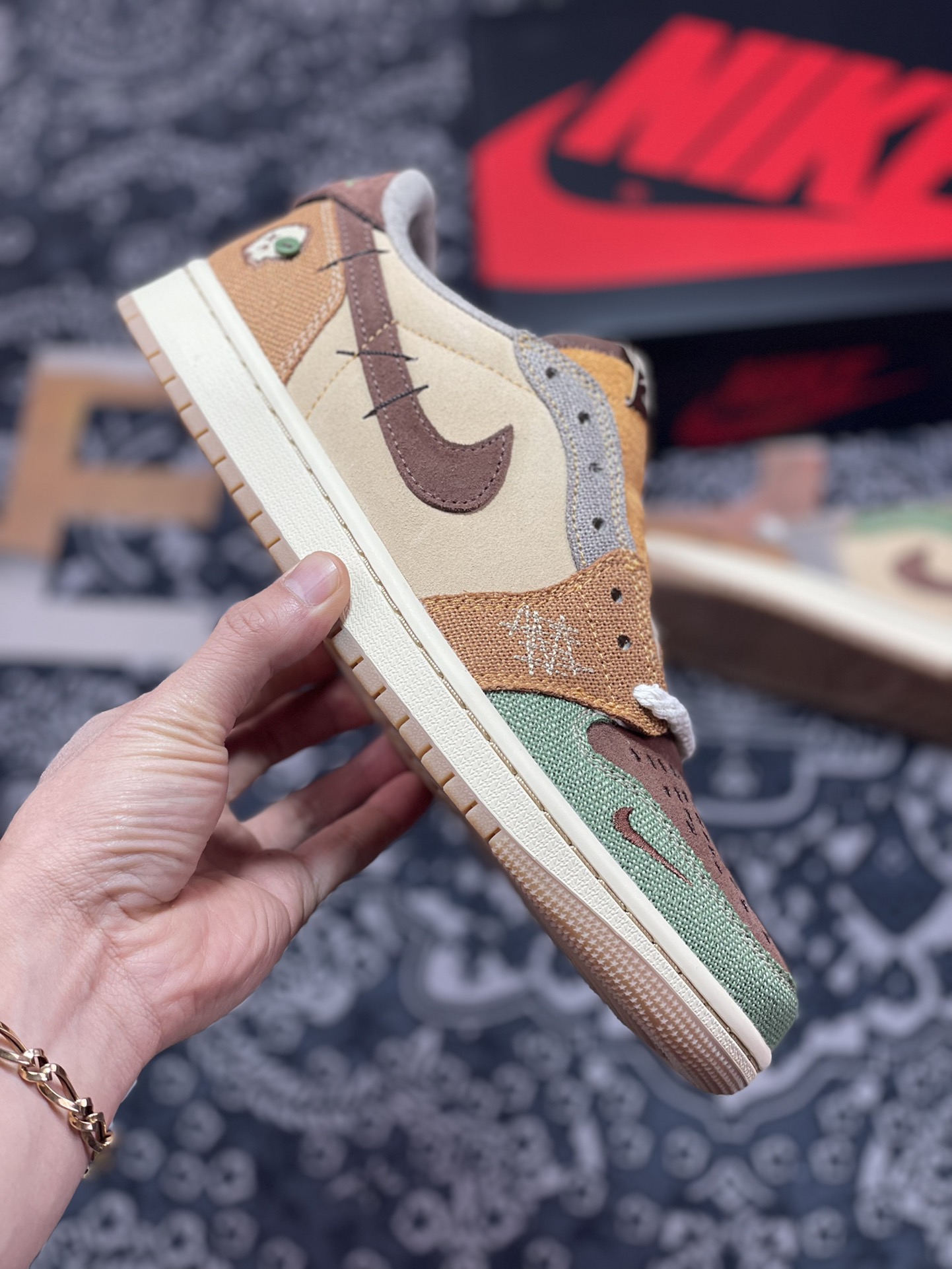260 Zion Williamson x Air Jordan 1 Low 联名巫毒棕色  DZ7292-200
