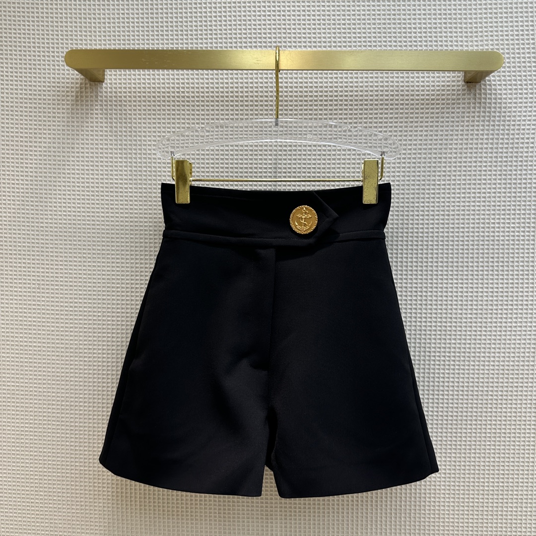Louis Vuitton Clothing Shorts Black Gold Hardware Spring/Summer Collection