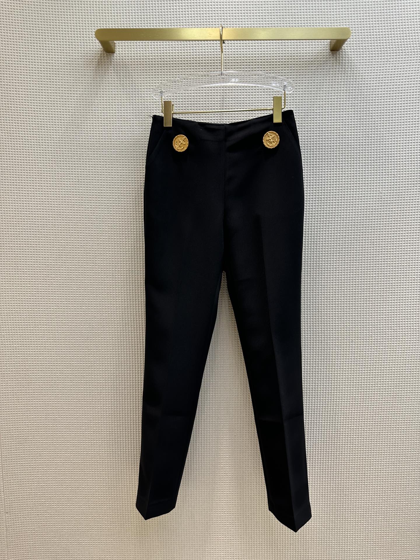 Louis Vuitton Clothing Pants & Trousers Black Gold Hardware Spring/Summer Collection