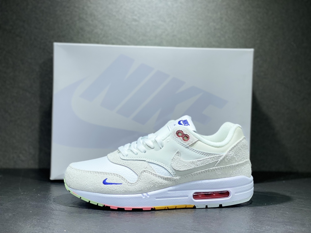 200 NIKE AIR MAX 1 pom poms冬去春来米白色 FB4959-121