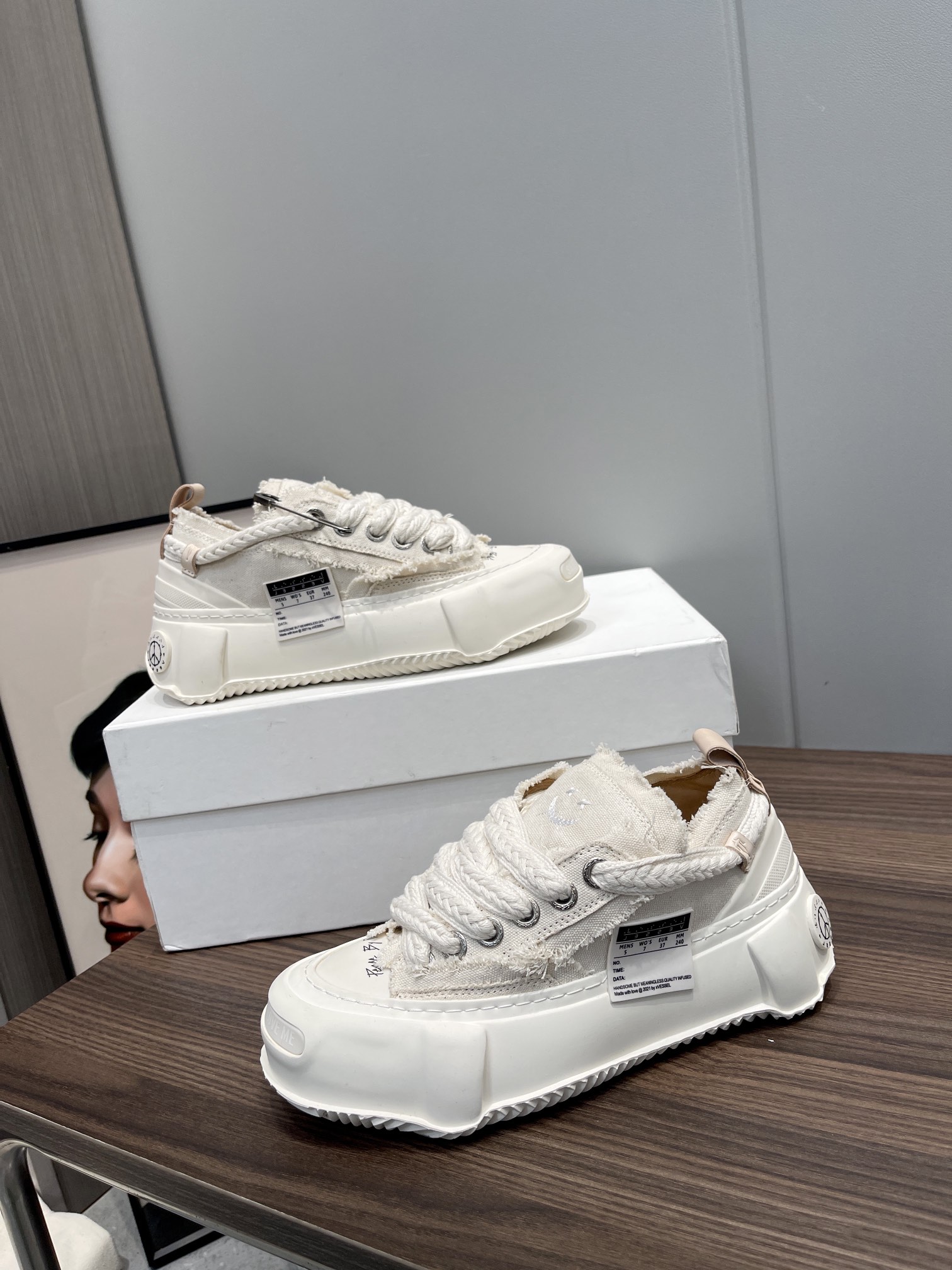 Xvesel G.O.P. 2.0 Marshmallow Low Sneakers: Stylish Design with Comfortable Lift - 图片 5