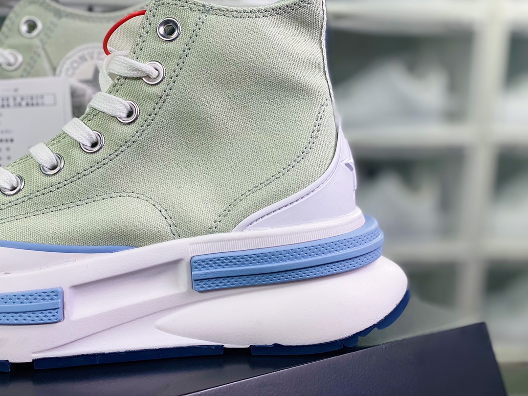 180 匡威Converse Run Star Legacy 1970 Cx High”Light Green/Blue/White”传承“帆布淡绿蓝白”A03080C