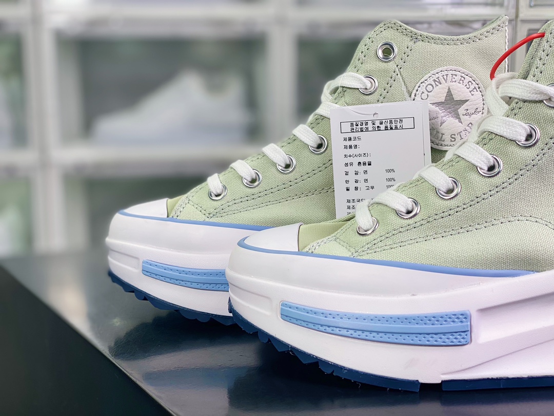 180 匡威Converse Run Star Legacy 1970 Cx High”Light Green/Blue/White”传承“帆布淡绿蓝白”A03080C