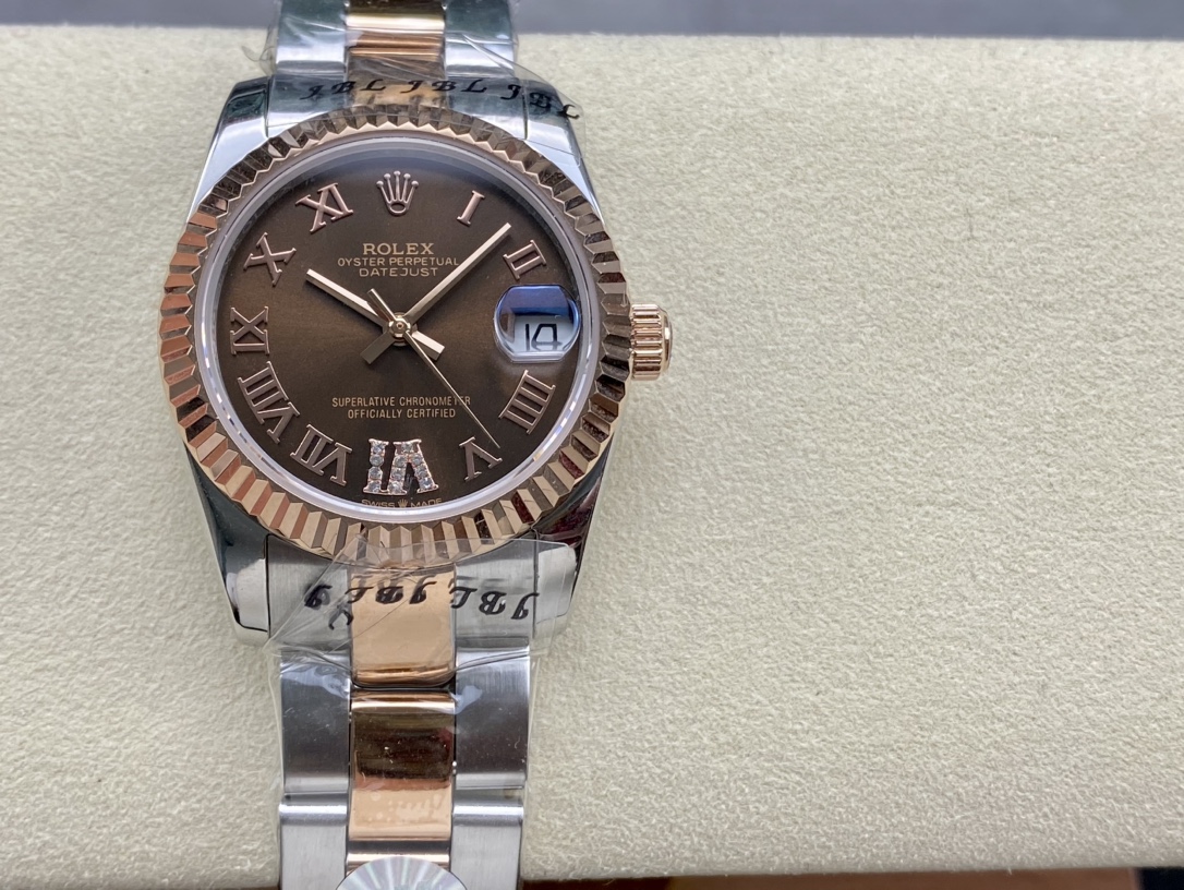 SK Factory 劳力士Rolex 日志型31mm 女款腕時計 - 自動機械式・防刮ガラス