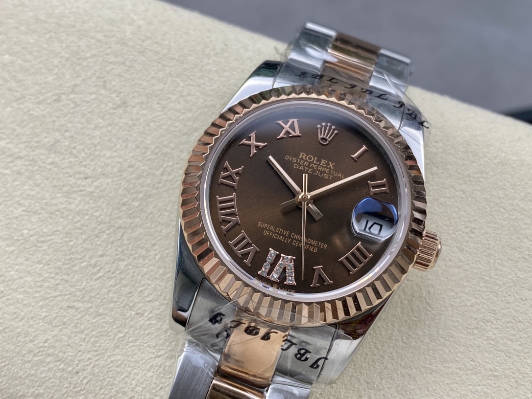 SK Factory 劳力士Rolex 日志型31mm 女款腕時計 - 自動機械式・防刮ガラス