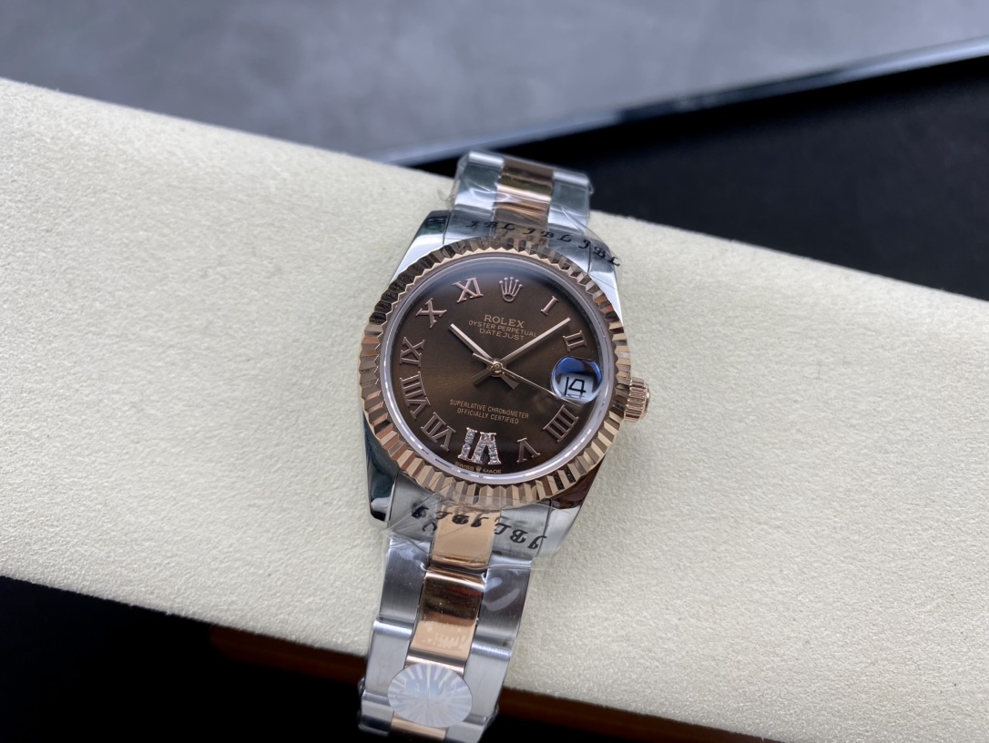 SK Factory 劳力士Rolex 日志型31mm 女款腕時計 - 自動機械式・防刮ガラス