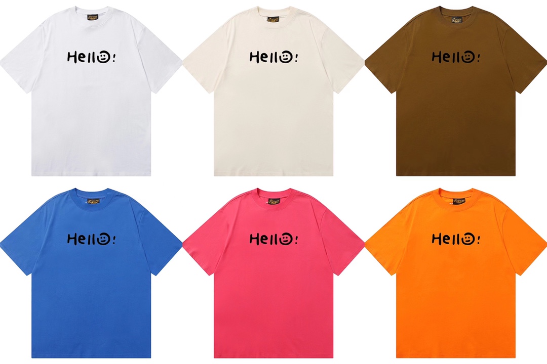 D015 6 colores 2023SS mismo estilo que Bieber, camiseta de algodón puro de corte holgado y estilo urbano con estampado …