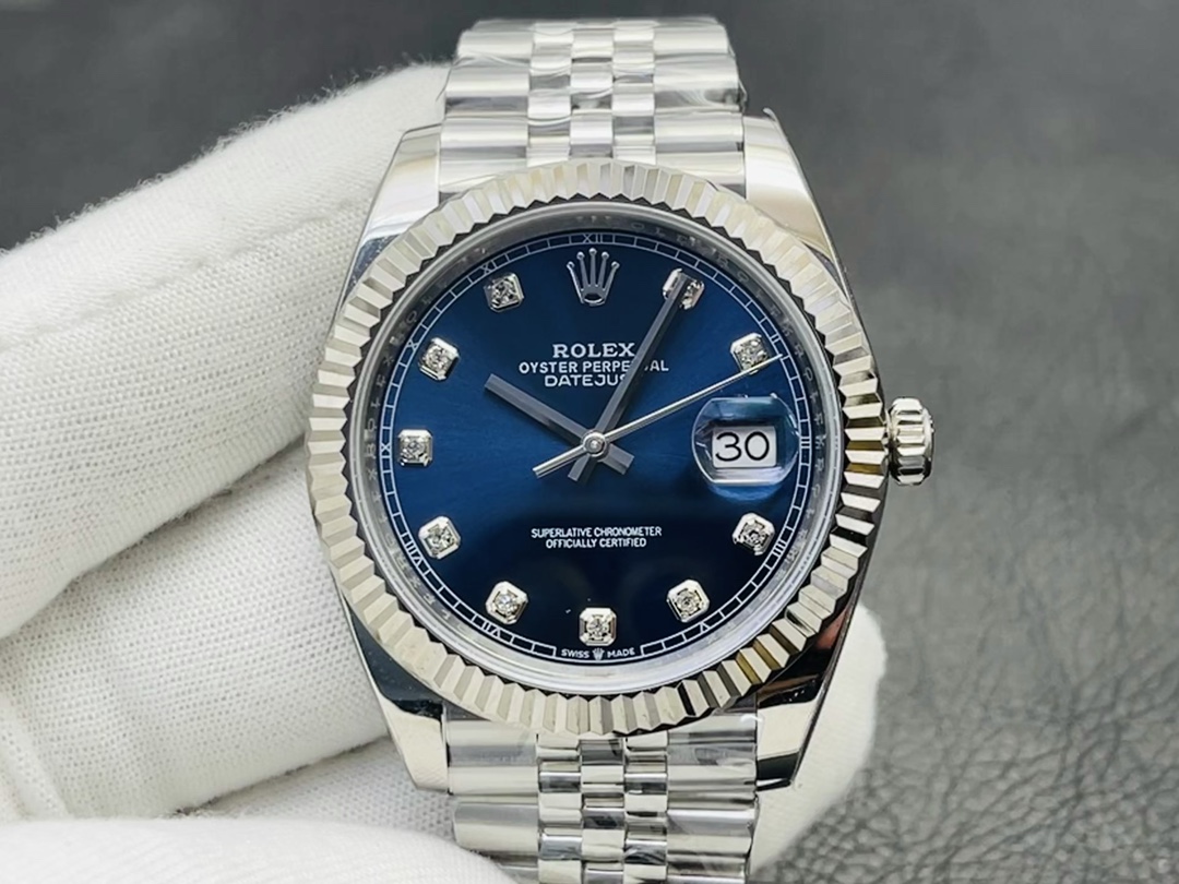 Rolex Datejust AAAA Watch Blue Platinum Polishing