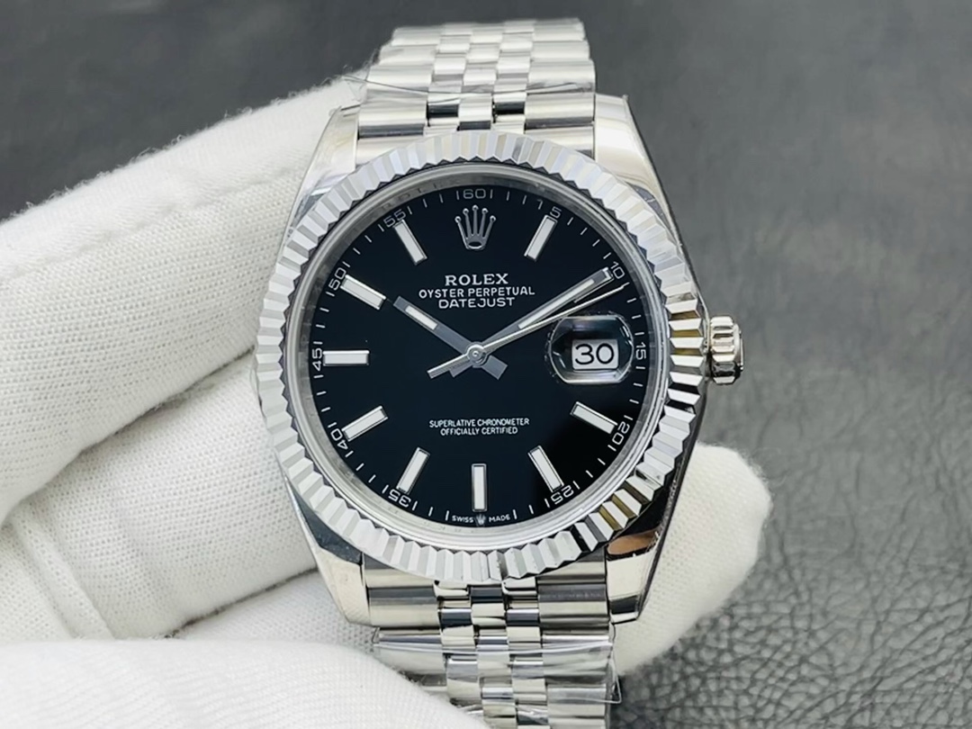 Replica Online Rolex Datejust Watch Blue Platinum Polishing