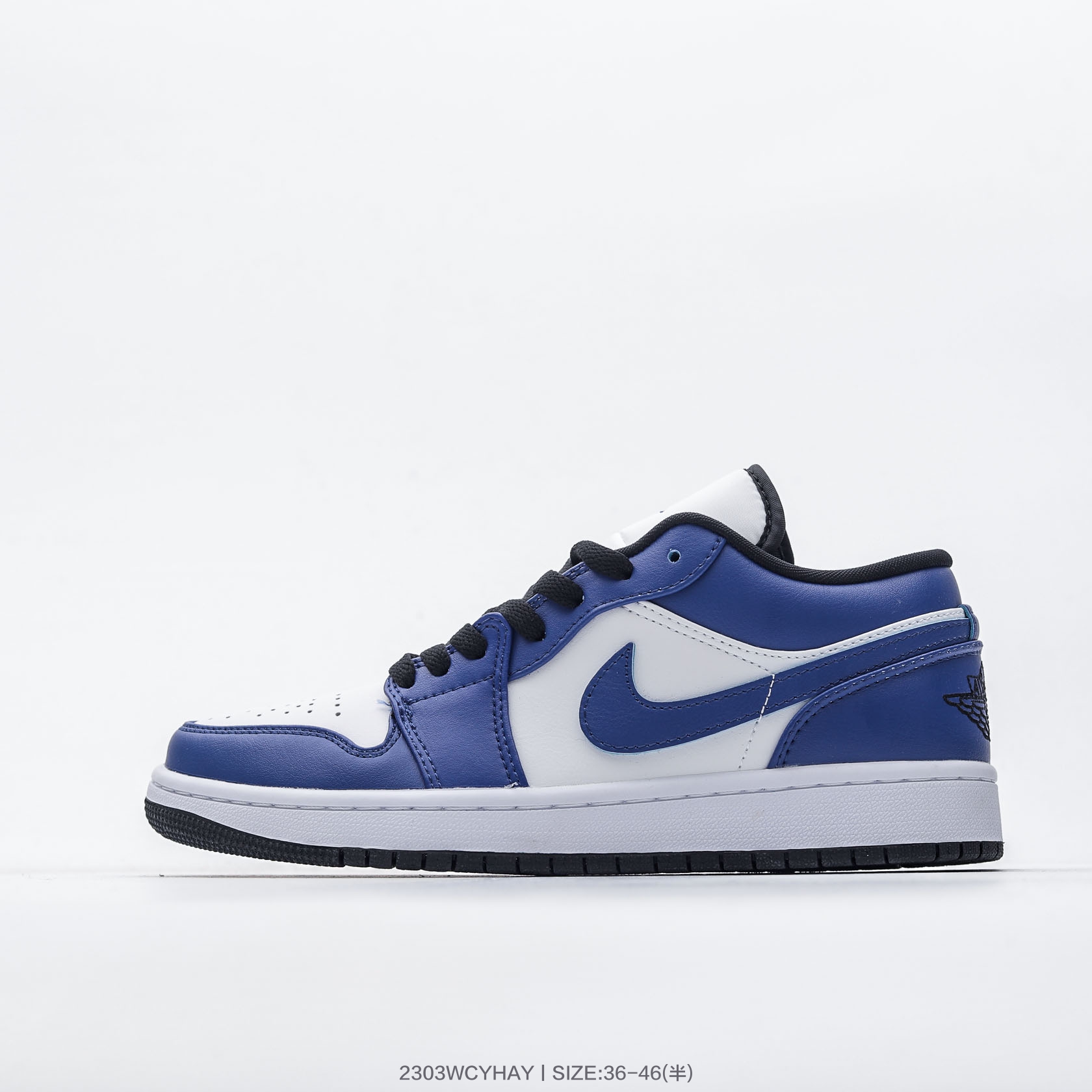 🟡白蓝小闪电553558-124 乔丹Air Jordan 1 Low"Black/Water Blue"AJ1乔1低帮经典复古文化休闲运动篮球鞋 编号:2303WCYHAY