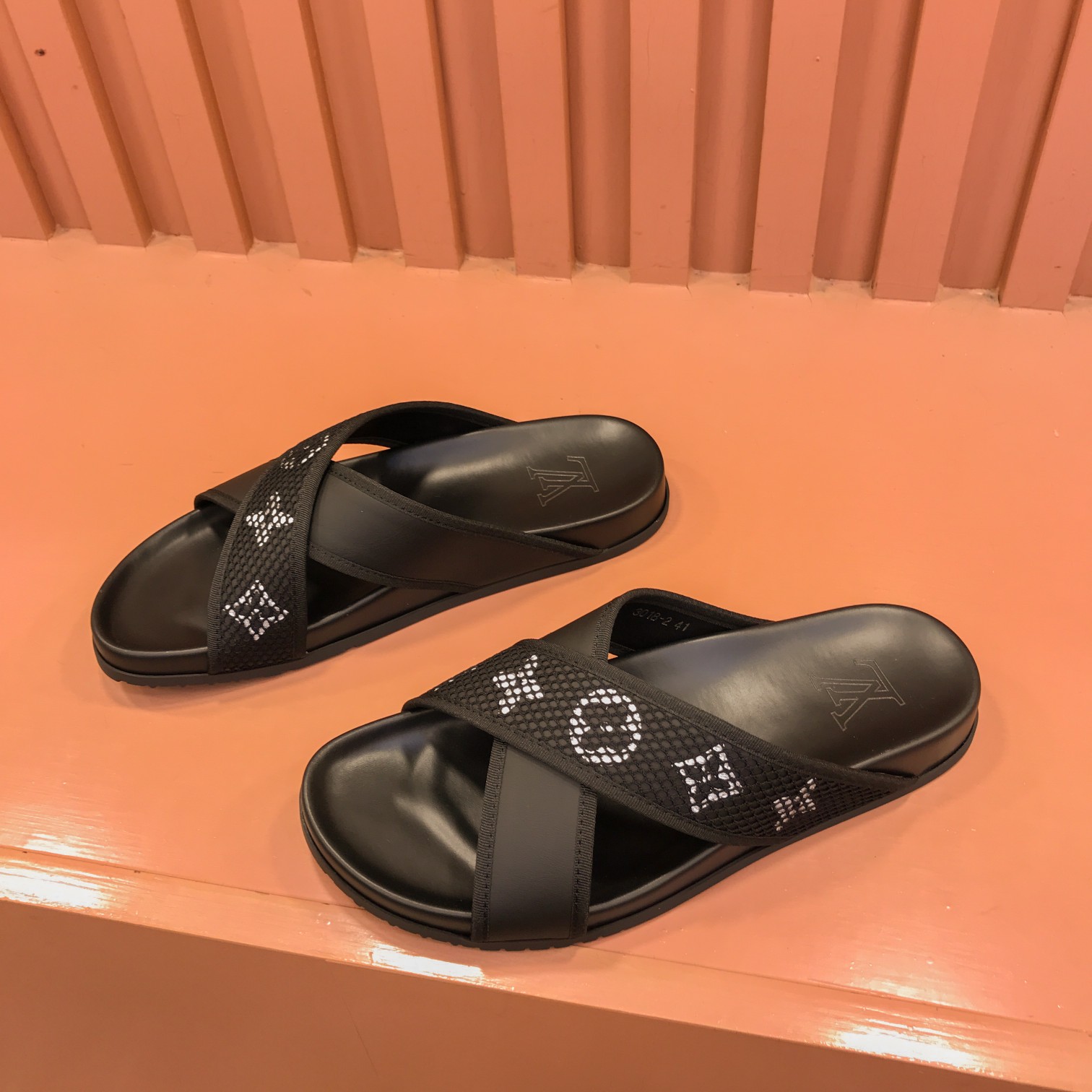 [L familia - burro marca] P: Tamaño: 38-44 2023lv lujo zapatillas de los hombres, 1:1 de alta calida