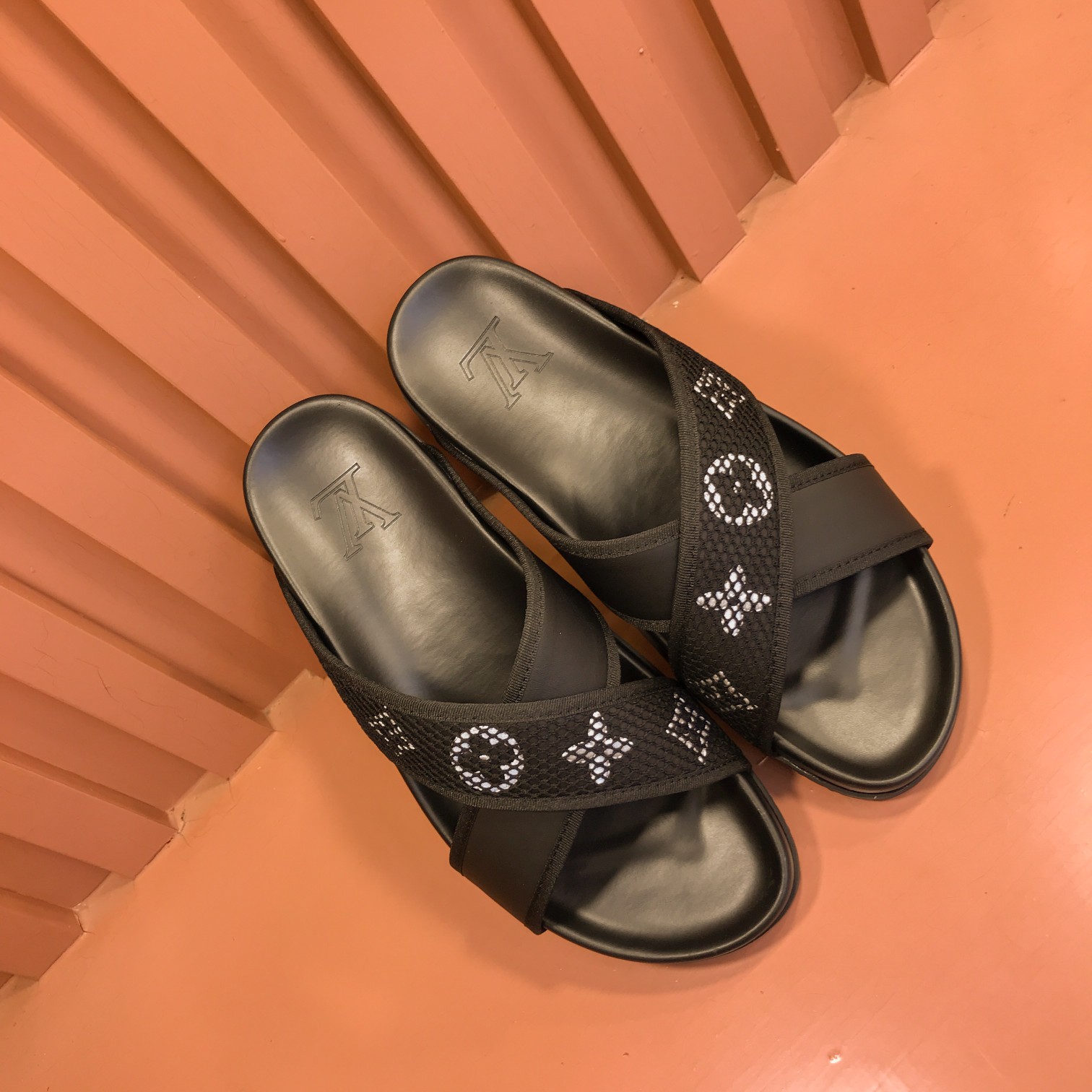 [L familia - burro marca] P: Tamaño: 38-44 2023lv lujo zapatillas de los hombres, 1:1 de alta calida