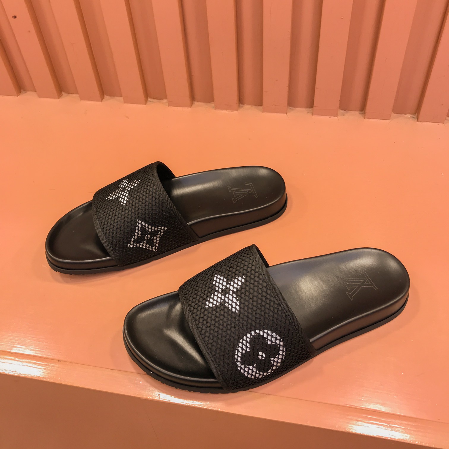 [L familia - burro marca] P: Tamaño: 38-44 2023lv lujo zapatillas de los hombres, 1:1 de alta calida