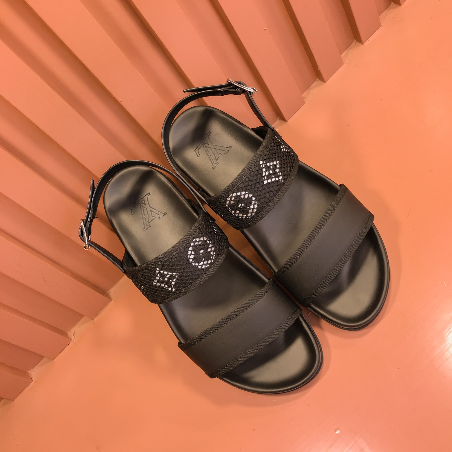 [L familia - burro marca] P: Tamaño: 38-44 2023lv lujo zapatillas de los hombres, 1:1 de alta calida