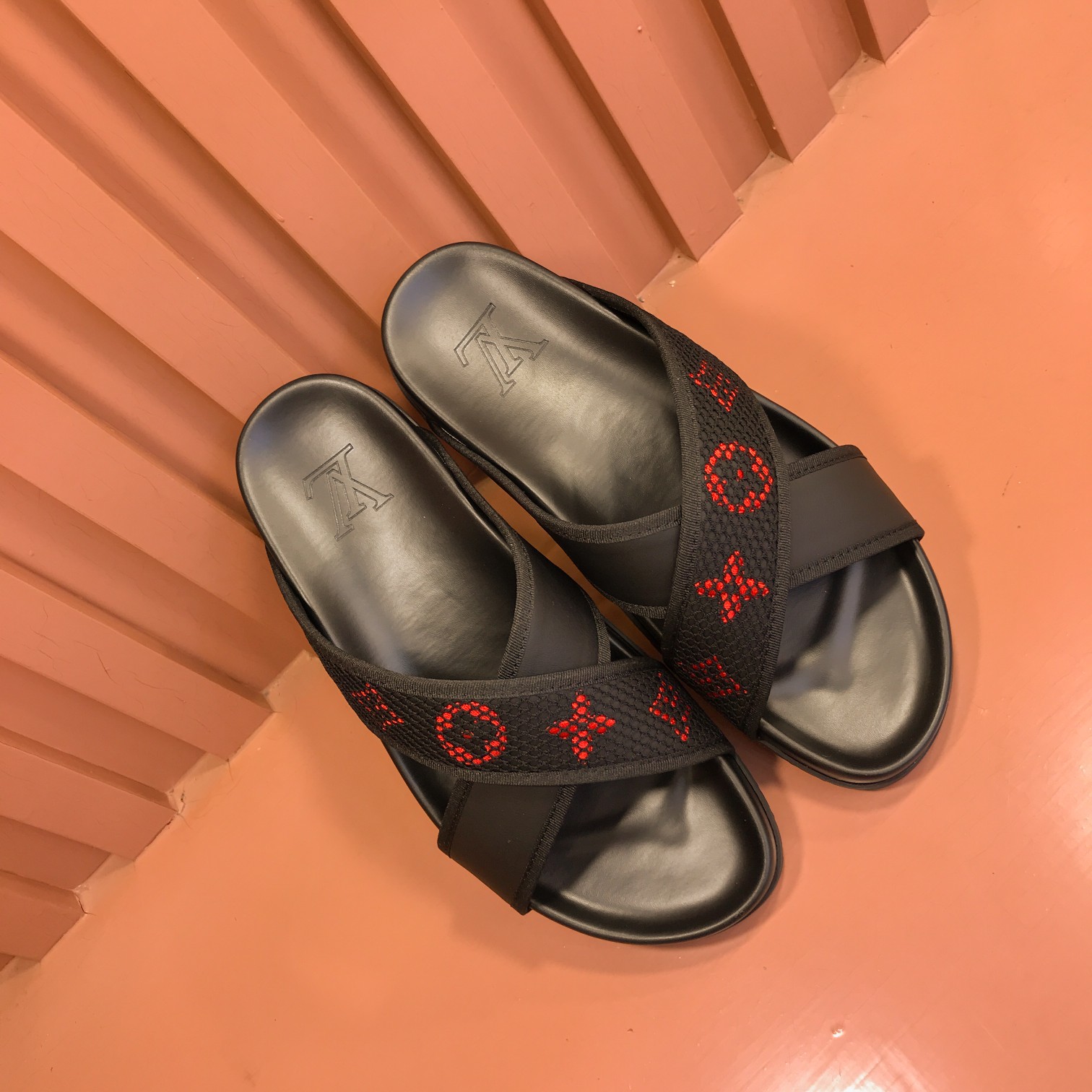 [L familia - burro marca] P: Tamaño: 38-44 2023lv lujo zapatillas de los hombres, 1:1 de alta calida